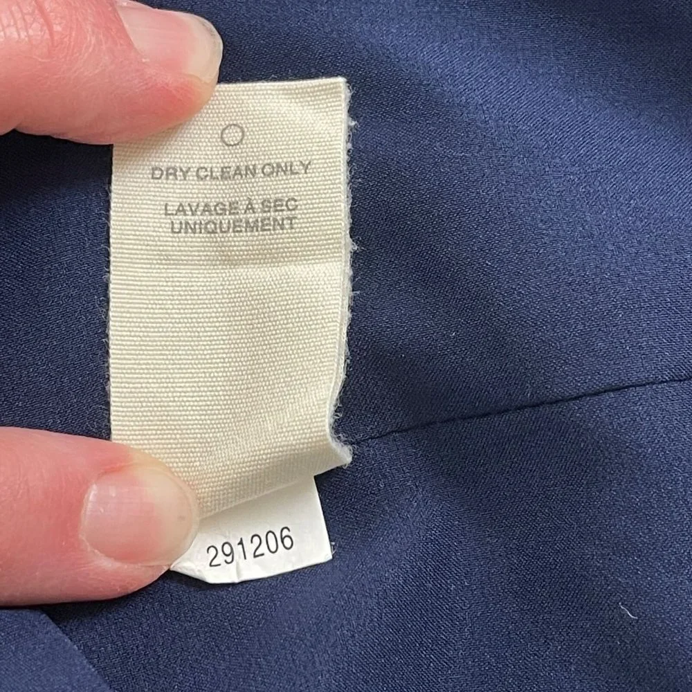 Fossil Penny Lace Dress M Bohemian Cap Sleeve V-Neck Elastic Waist Scallop Navy - Picture 8 of 11